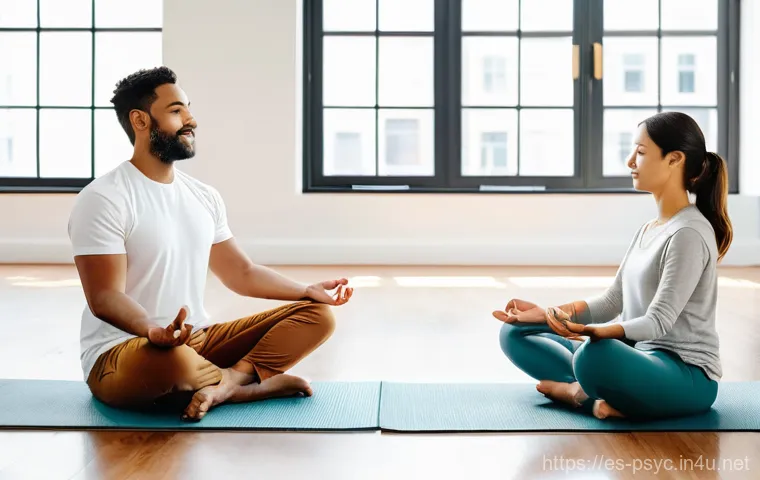 공황장애와 강박증의 관계 - The Invisible Walls of Panic and Avoidance**

*   **Subject:** A solitary adult (gender-neutral, 30-...