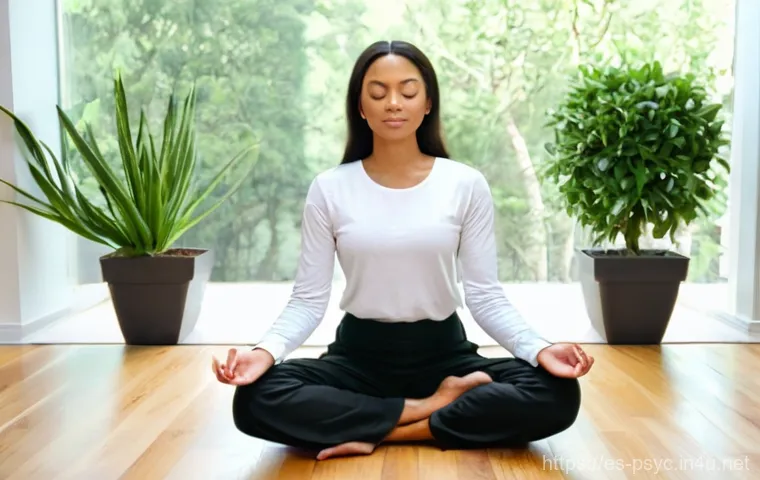 강박증 극복 사례 - **Prompt 1: Serene Mindfulness Practice**
    "A diverse young adult, approximately 25-35 years old,...