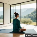 정신과 상담 효과 비교 - **Prompt:** "A serene, diverse individual sits in a brightly lit, minimalist room with large windows...